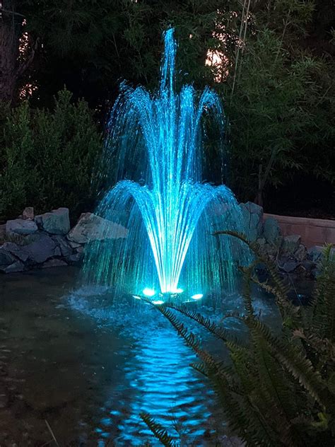 Enhancing the zen in your garden with the ocean mist magic pond floating fountain.